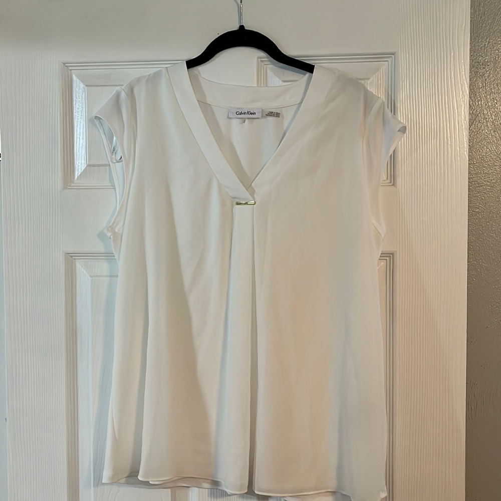 L white Calvin Klein Blouse